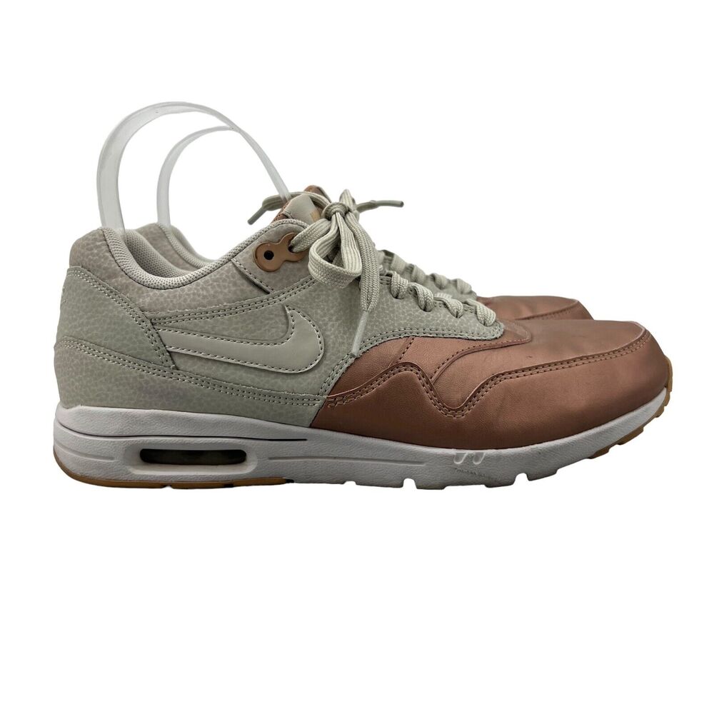Nike Womens 8.5‎ Air Max 1 Ultra Shoes Beige Metallic Bronze Gold 861711-001